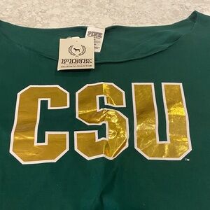 Victoria Secret Pink CSU crop top.